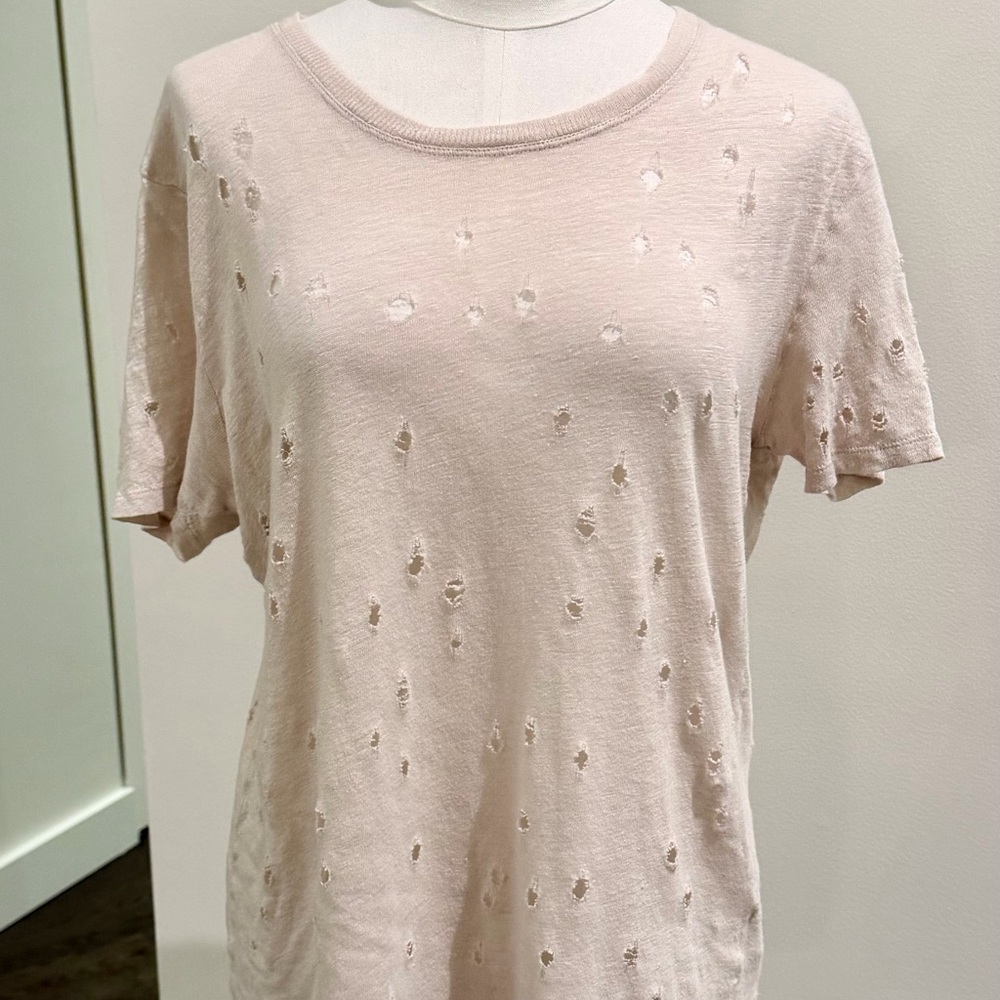 Cream Distressed Top